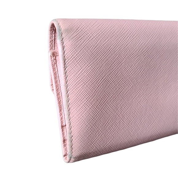 Prada Saffiano Compact Bow Leather Wallet - Picture 7 of 8